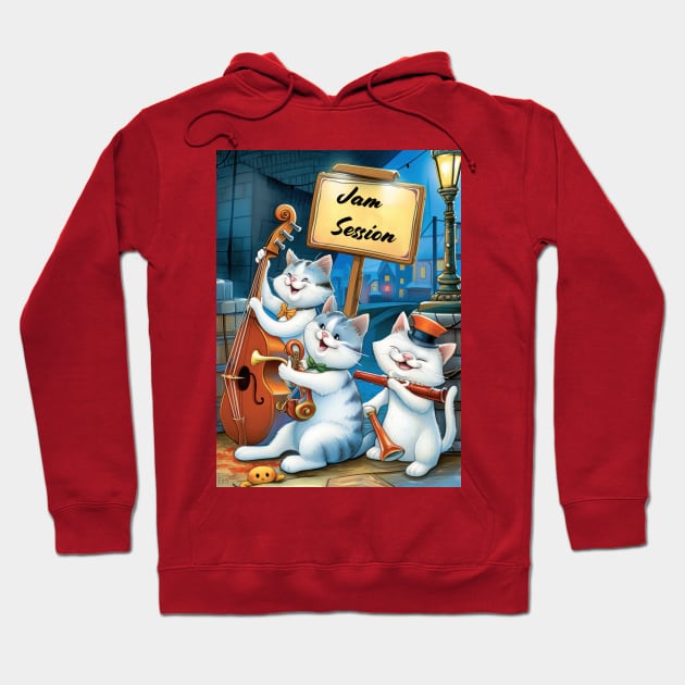 Alley Cats' Serenade Hoodie by TooplesArt